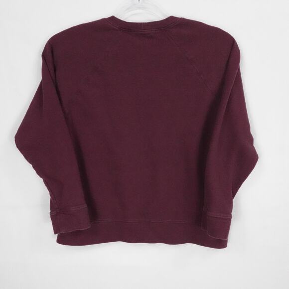 James Perse Sweater Womens 0 Burgundy Pullover Crewneck Preppy Casual Lounge - Picture 2 of 15